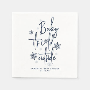 Servilleta De Papel Minimalista invierno moderno Baby Boy Shower