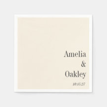 Minimalista marfil cruda negro elegante Personaliz