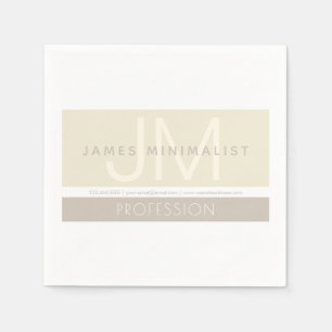 Servilleta De Papel Minimalista Moderna Tonos Terrosos Beige