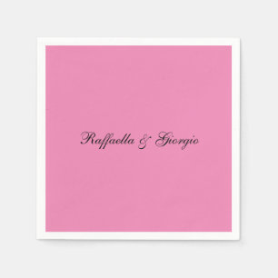 Servilleta De Papel Minimalista nombre personalizado color rosa