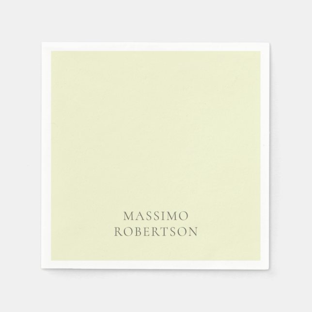 Servilleta De Papel Minimalista Plano Moderno  (Anverso)