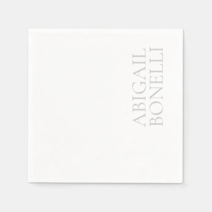 Servilleta De Papel Minimalista profesional audaz moderno gris blanco