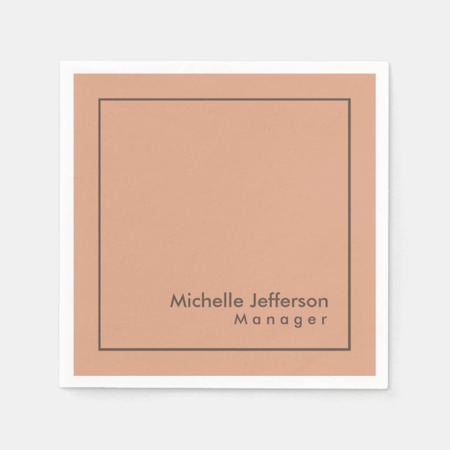 Servilleta De Papel Minimalista profesional elegante (Anverso)