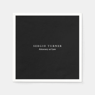 Servilleta De Papel Minimalista profesional negro