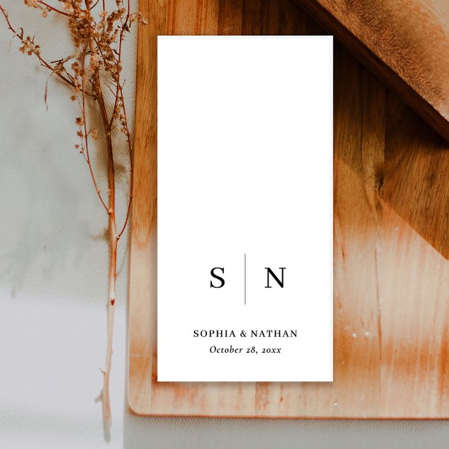 Servilleta De Papel Minimalista y Chic | Boda (Subido por el creador)