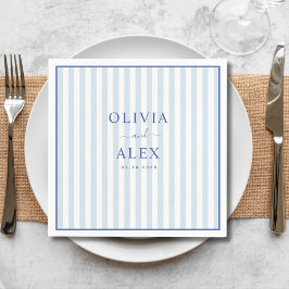 Servilleta De Papel Minimalista y Chic Boda Personalizada Francesa Azu