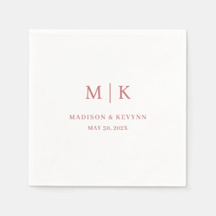 Servilleta De Papel Minimalista y Chic   Servilletas de boda