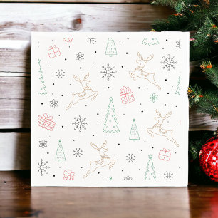 Servilleta De Papel Minimalistas Navidades modernos Tema de la línea d