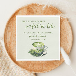 Servilleta De Papel Mínimo Encontró Su Ducha Matcha Bridal Perfecta