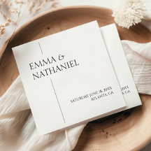 Mínimo Minimalista Simple Boda Negra Blanca
