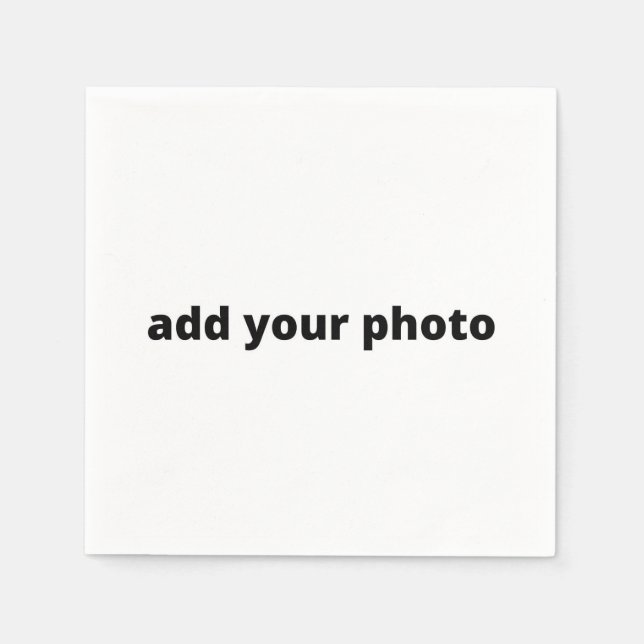 Servilleta De Papel MÍNIMO SENCILLO añada su personalizado fotográfico (Anverso)