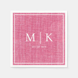 Servilleta De Papel Mínimo y Chic | Bodas de Tela de Mezclilla Rosa
