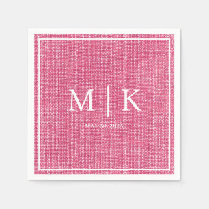 Servilleta De Papel Mínimo y Chic   Bodas de Tela de Mezclilla Rosa 