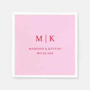 Servilleta De Papel Mínimo y Moda   Boda Napkins