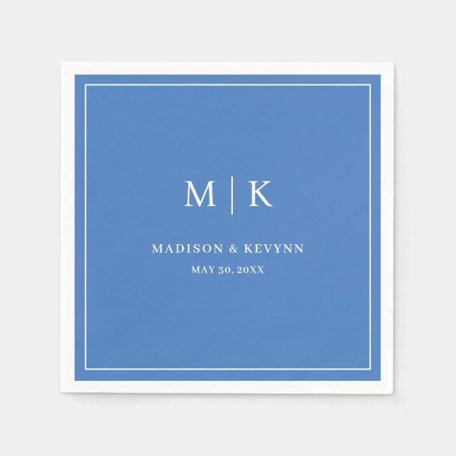 Servilleta De Papel Mínimo y Moda | Boda Napkins (Anverso)