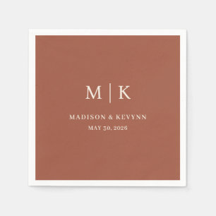 Servilleta De Papel Mínimo y Moda   Boda Napkins