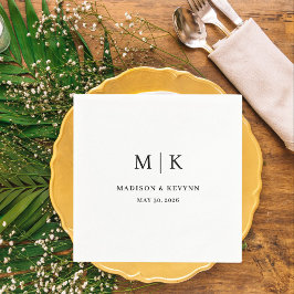 Servilleta De Papel Mínimo y Moda | Boda Napkins