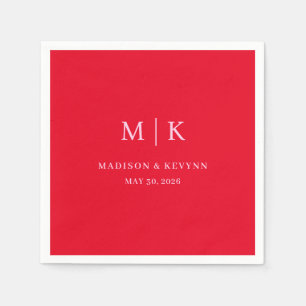 Servilleta De Papel Mínimo y Moda Boda Napkins