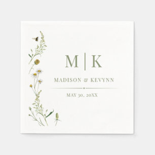 Servilleta De Papel Mínimo y Moda   Napkins Boda Floral