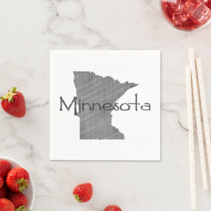Servilleta De Papel Minnesota Fiesta Minnesotan Old Gray Chalkboard