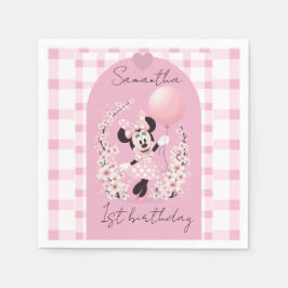 Servilleta De Papel Minnie Mouse Editable name party napkins