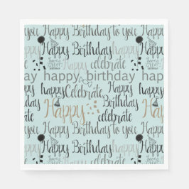 Servilleta De Papel Mint Fun Happy Balloons Birthday