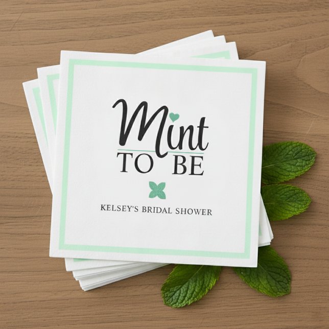 Servilleta De Papel Mint to Be Wedding Bridal Shower (Mint to Be Wedding Bridal Shower Napkins
)