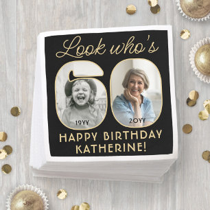 Servilleta De Papel Mira Quién Cumple 60 Años Feliz Cumpleaños 2 Fotos
