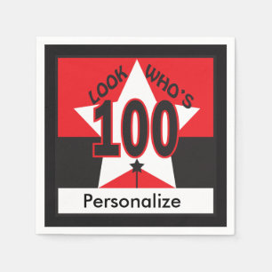 Servilleta De Papel Mira quién tiene cien años 100 cumpleaños