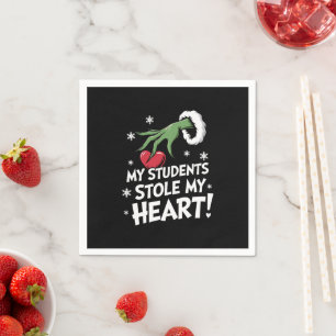 Servilleta De Papel Mis alumnos me robaron el corazón Xmas Navidad Pro