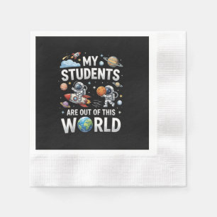 Servilleta De Papel Mis estudiantes están fuera en este mundo espacial