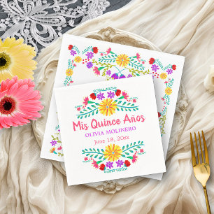 Servilleta De Papel Mis Quince Años Fiesta Mexicana Quincenera Persona