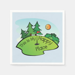 Servilleta De Papel Mis servilletas felices del golf del lugar