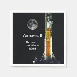 Servilleta De Papel Misión Artemis II a la Luna