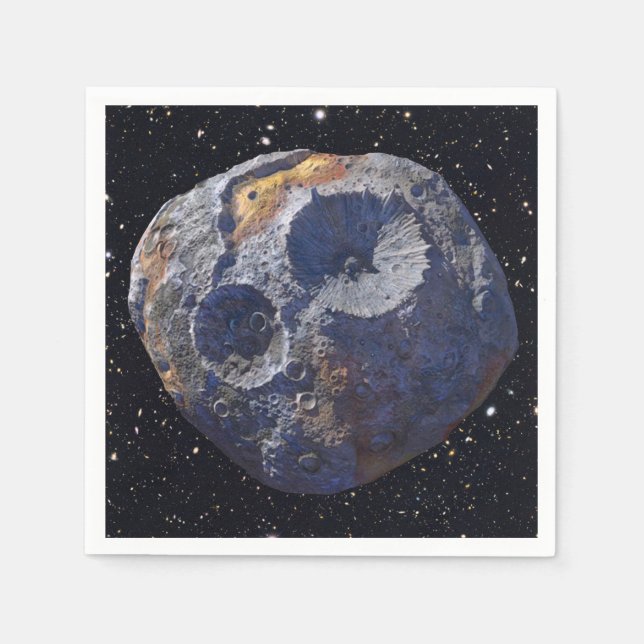 Servilleta De Papel Misión de Escultismo al Asteroide 16 Psique (Anverso)