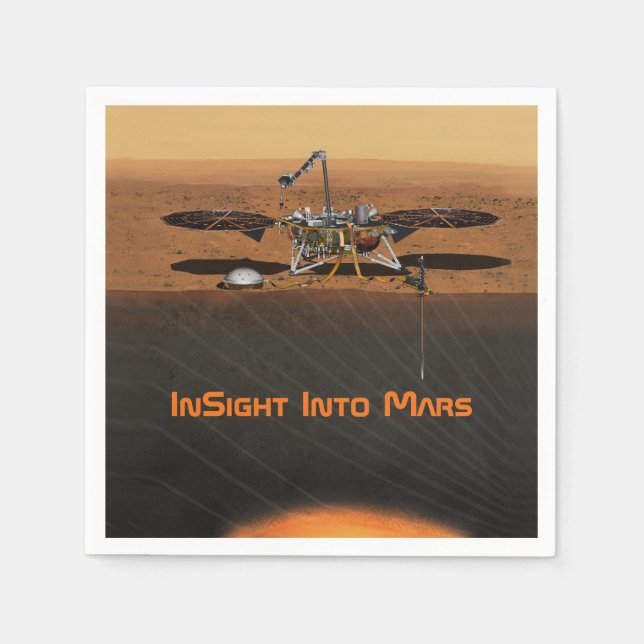 Servilleta De Papel Misión InSight Mars Lander (Anverso)