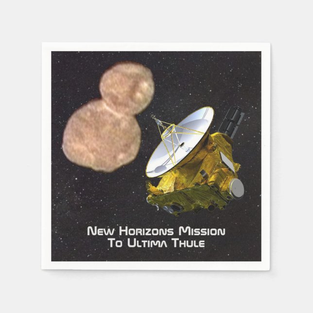 Servilleta De Papel Misión New Horizons a Ultima Thule (Anverso)