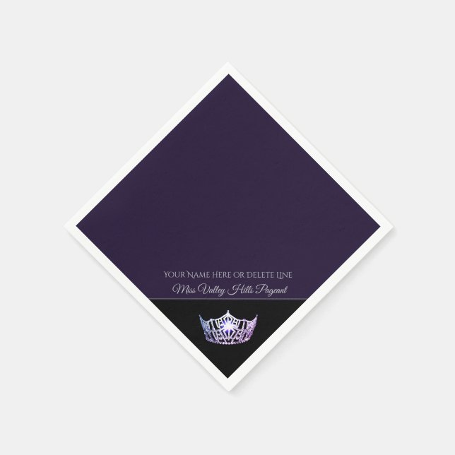 Servilleta De Papel Miss America Lavender Crown Paper Napkins (Borde)