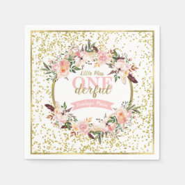 Servilleta De Papel Miss OneMaravillosa Napkin de Cumpleaños