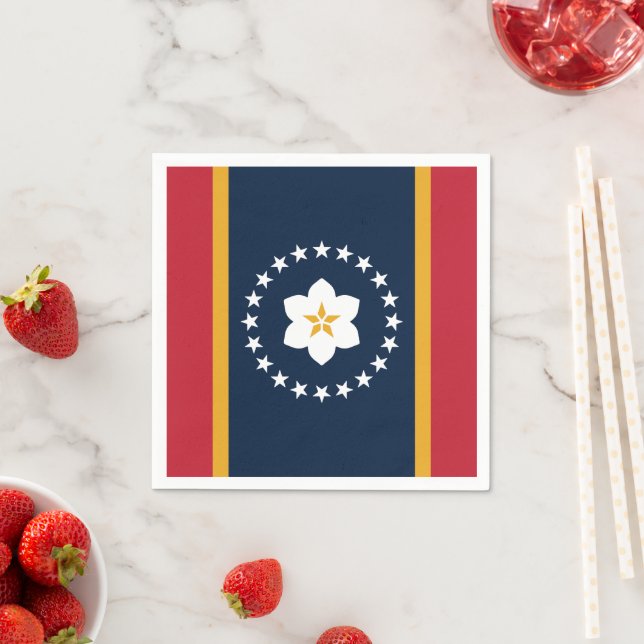 Servilleta De Papel Mississippi: La bandera del estado de Magnolia (In situ)