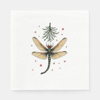 Servilleta De Papel Mistletoe Kiss Dragonfly