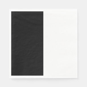 Servilleta De Papel mitad blanca mitad negra, mitad negra mitad blanca