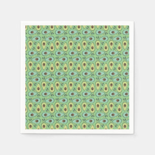 Servilleta De Papel Mitad de aguacate divertido patrón de vegetación