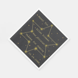 Servilleta De Papel Mitzvah de murciélago o bar fuera de las servillet