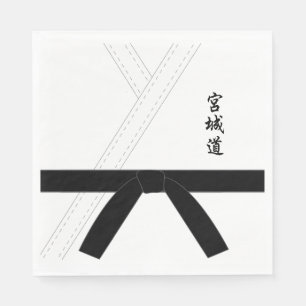 Servilleta De Papel Miyagi Do Karate Karate Black Belate