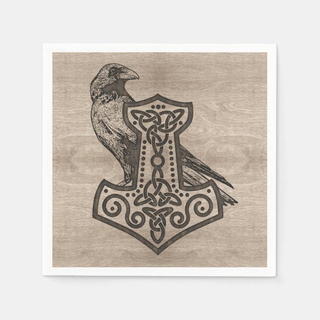 Servilleta De Papel Mjolnir - el martillo de Thor (Anverso)