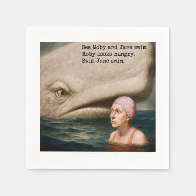 Servilleta De Papel Moby Dick y Jane (Anverso)