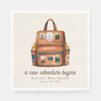 Mochila de aventura + Botellas Woodland Baby Showe