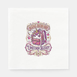 Servilleta De Papel Mochila de Unicornio Amigo Unicornio Diseño de Mer