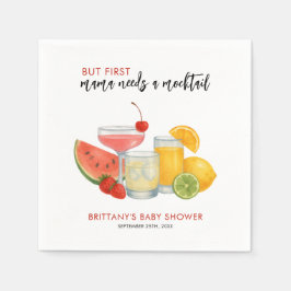 Servilleta De Papel Mocktail Baby Shower Summer Minimalista